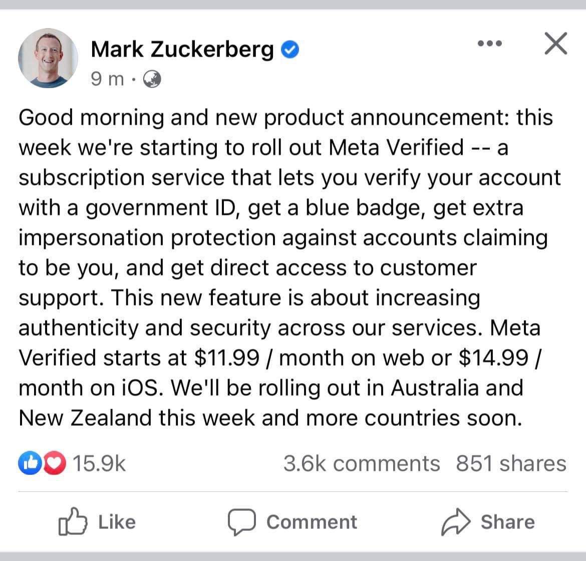 Meta Announcement: Now Buy Blue Tick on Instagram and Facebook, Here ...