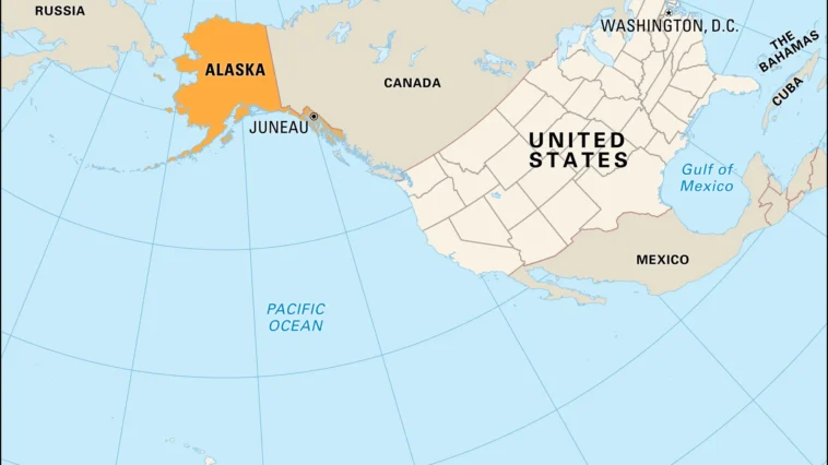 Alaska united states locator map