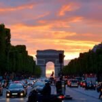 paris sunset france monument