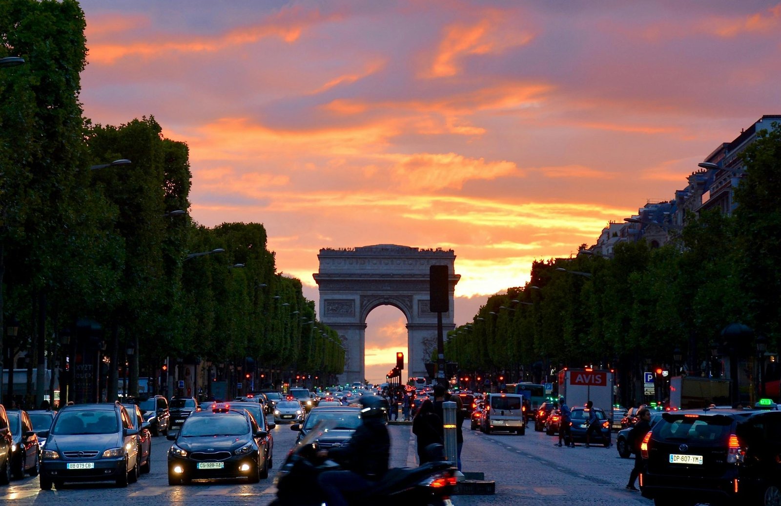 paris sunset france monument