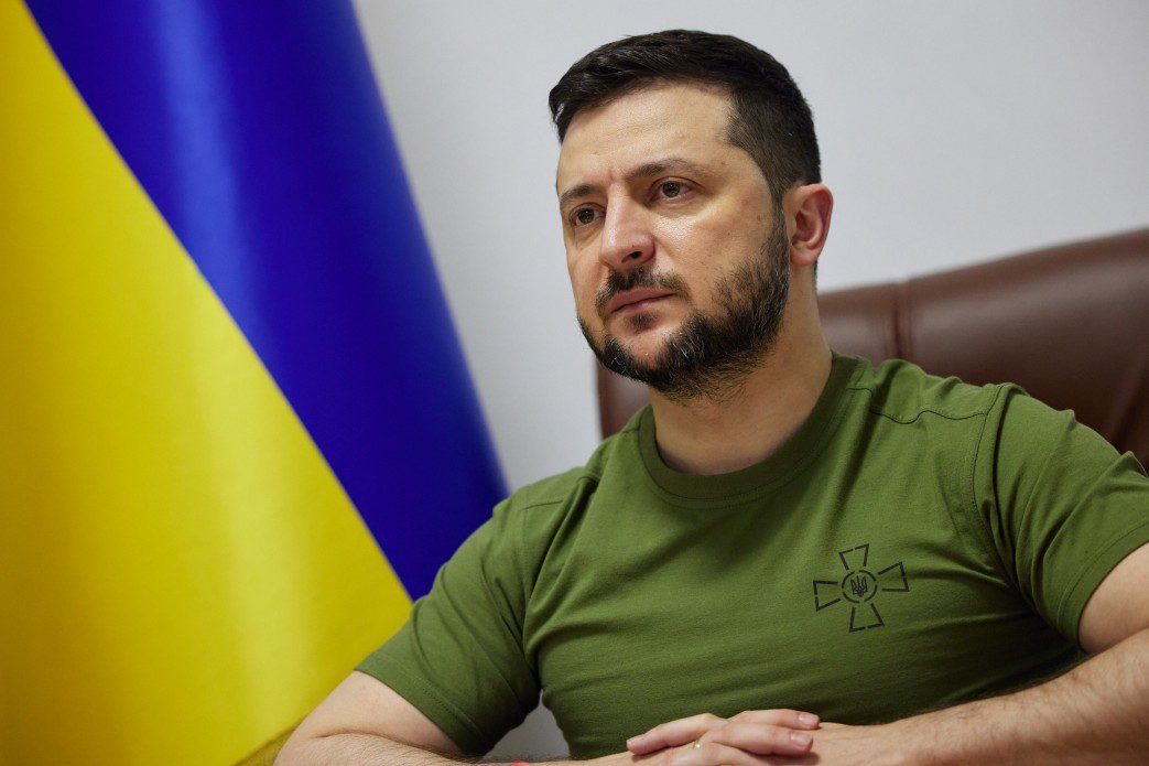 President of Ukraine Volodymyr Zelenskyy makes a speech in the National Assembly of the Republic of Korea