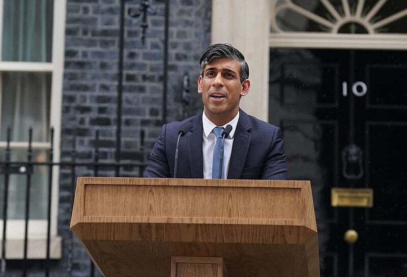 Rishi Sunak announces the general election cropped