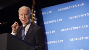 Joe Biden speaking at Georgetown Law in