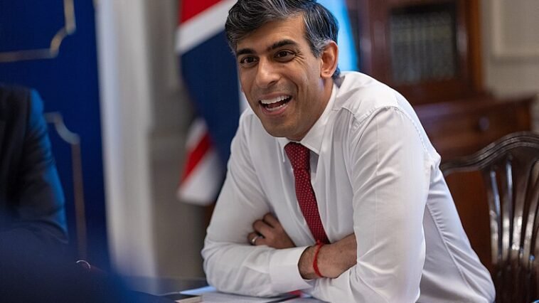 Prime Minister Rishi Sunak talks to the Prime Minister of India Narendra Modi by phone from his office in Downing Street on March