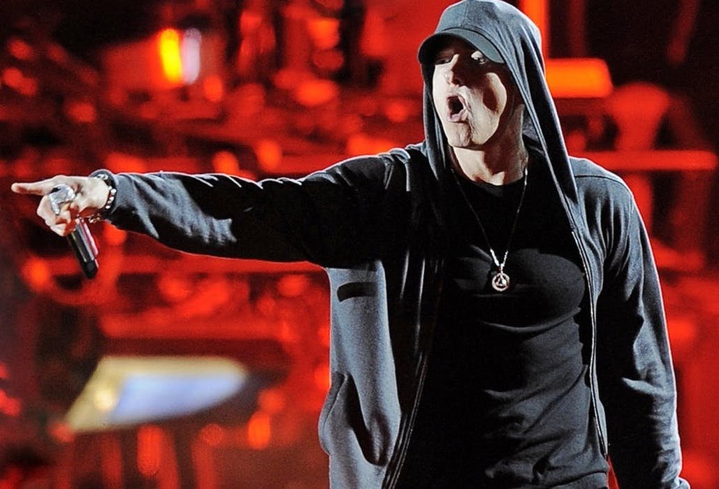 Eminem performing on April (cropped)