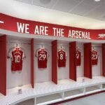 Arsenal dressing room Emirates Stadium ()