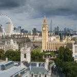 Palace of Westminster from the dome on Methodist Central Hall