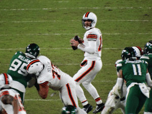 Joe Flacco Reacts to Questions About Mentoring Young Browns Quarterbacks