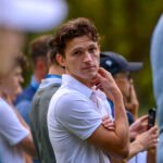 Tom Holland during pro am Wentworth golf club