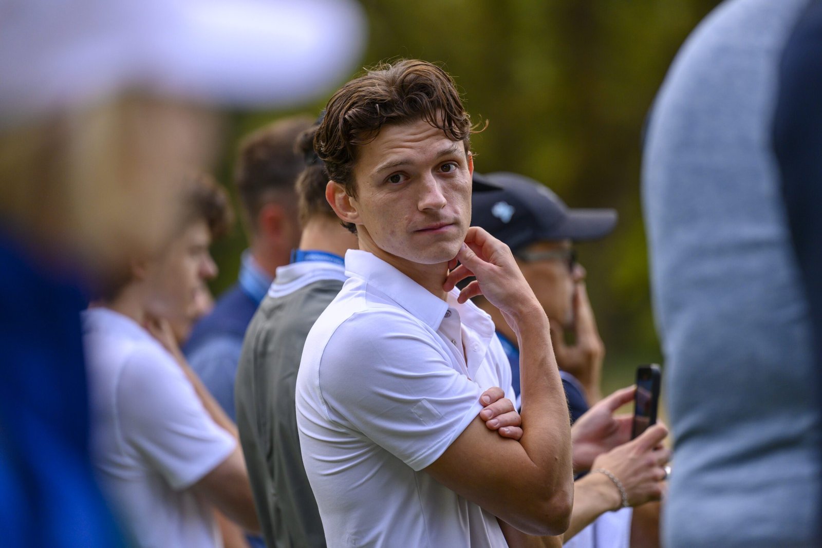 Tom Holland during pro am Wentworth golf club