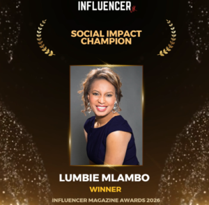 Lumbie Mlambo Wins ‘Social Impact Champion Award’ at Influencer Magazine Awards 2026