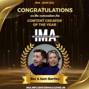 Bec & Sam Bartley Nominated for ‘Content Creator of the Year’ at Influencer Magazine Awards 2026 (E2)