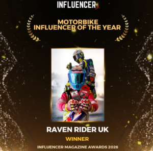Raven Rider UK Wins ‘Motorbike Influencer of the Year’ at Influencer Magazine Awards 2026